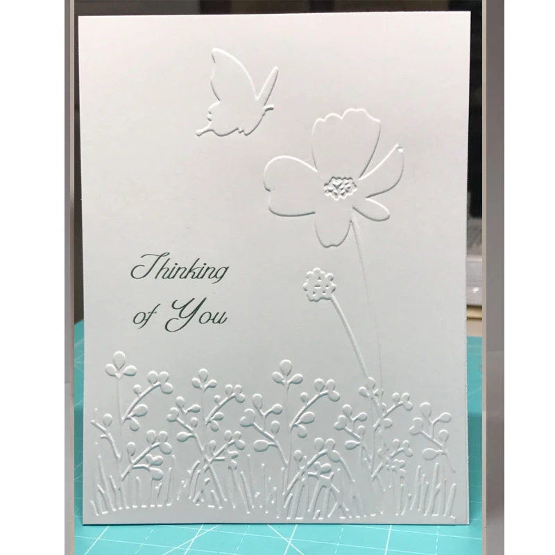 Embossing Folder Plastic Butterfly On Flower Scrapbooking Craft