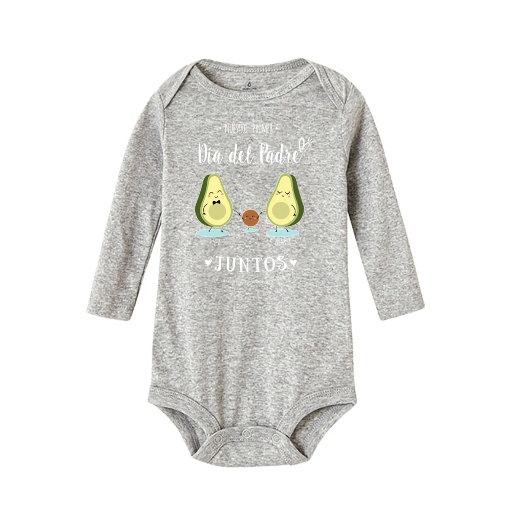 Our First Father's Day Together Infant Bodysuit Long Sleeve Crew Neck Romper Caaual Girl Boy Jumpsuit Fathers Day Best Gifts 3