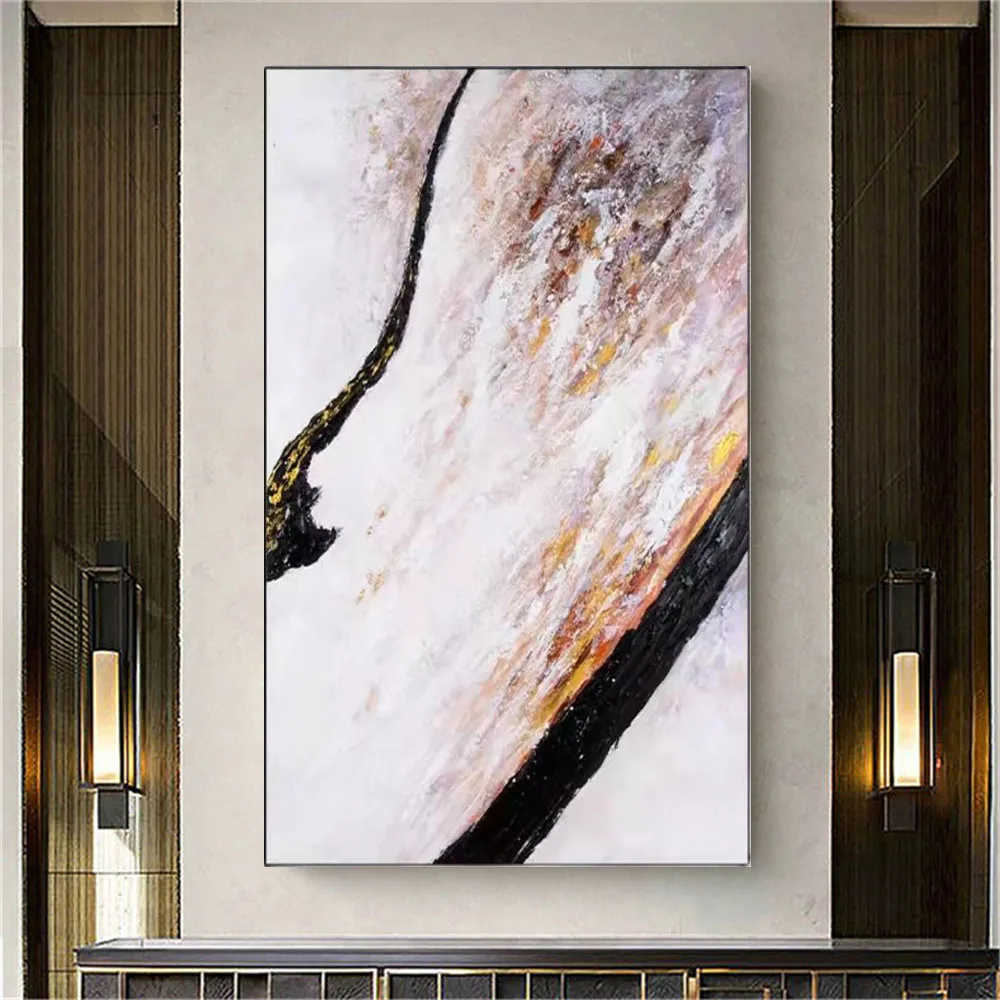 

100% Handmade Oil Painting Abstract 3d Yellow Thick Texture Canvas Paintings Wall Art Pictures Artwork For Dining Room Decorate