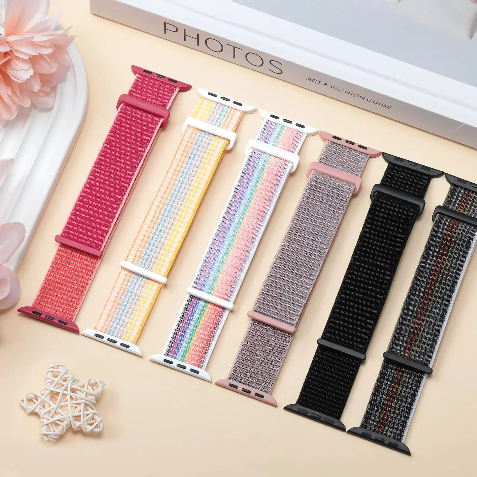 Premium Sports Nylon Strap for Smart Watch - Adjustable Breathable Band Bracelet