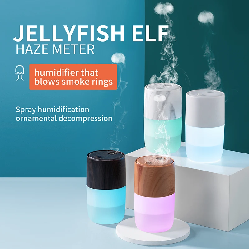 Portable 300ml Car Air Humidifier Jellyfish Portbale Aroma Diffuser USB Mist Sprayer Car Air Freshener Auto Interior Diffuser