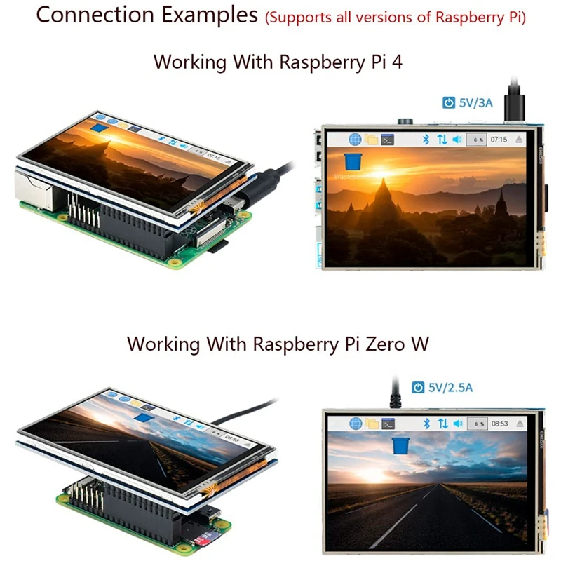 HTHL-Waveshare 3.5 ġ ġ ũ LCD,   4B/3B/3B/2B/Zero/Zero W/Zero WH 480X320 ȼ SPI ̽