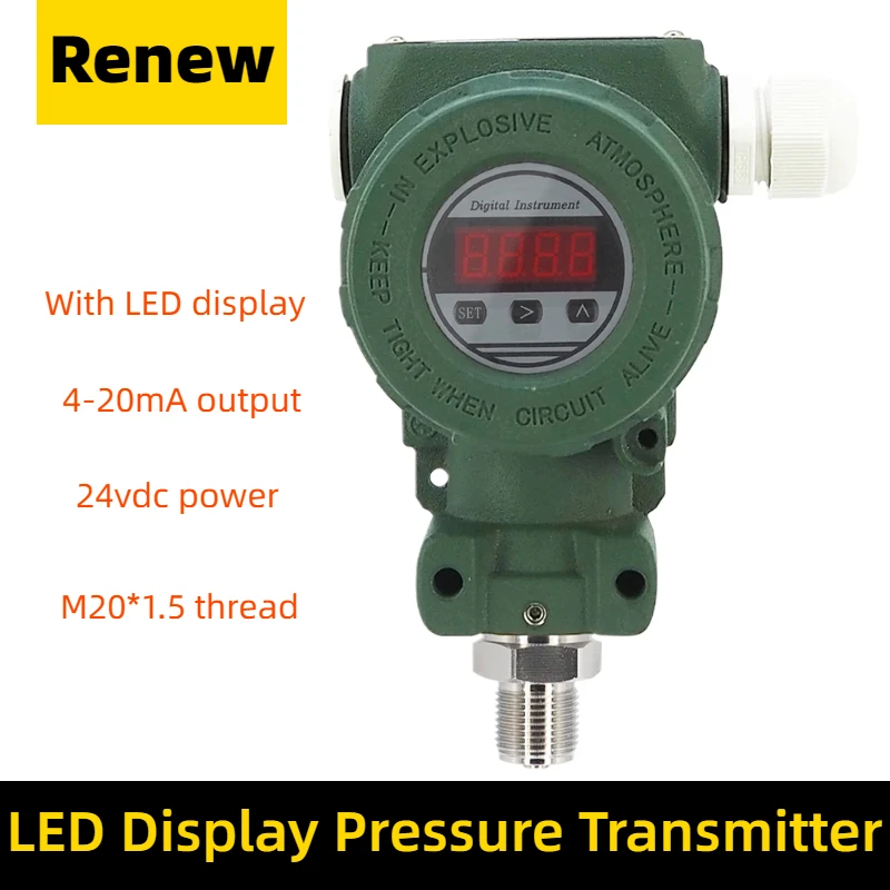 

Digital Pressure Transmitter Explosion-proof Industrial Water Oil Air Pressure Sensor 4-20ma Pressure Transmitter