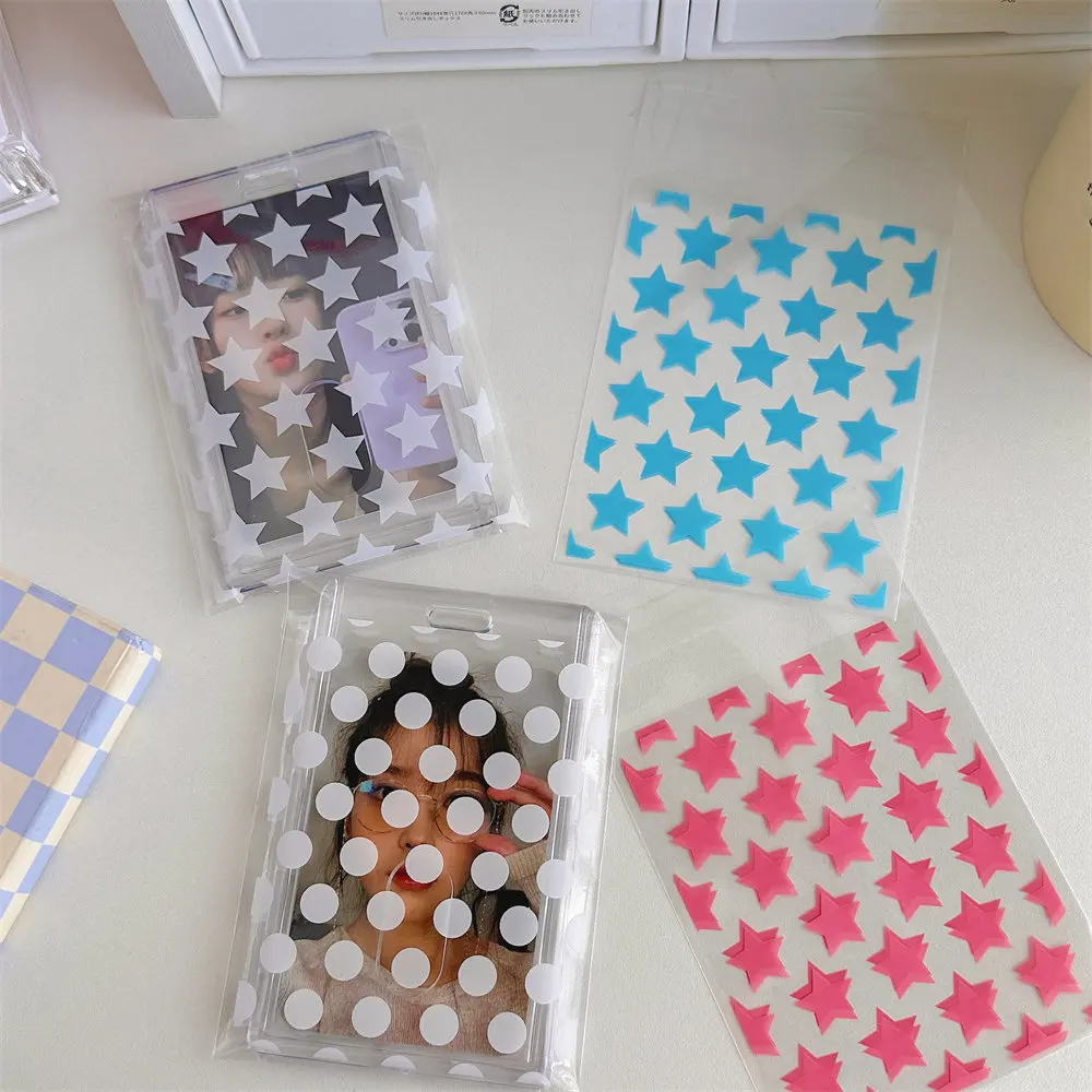 10/50Pcs Packing Opp Plastic Bag Self Adhesive Transparent Star Plastic Bags Beads Jewelry Storage Girl Kpop Card Photo Holder