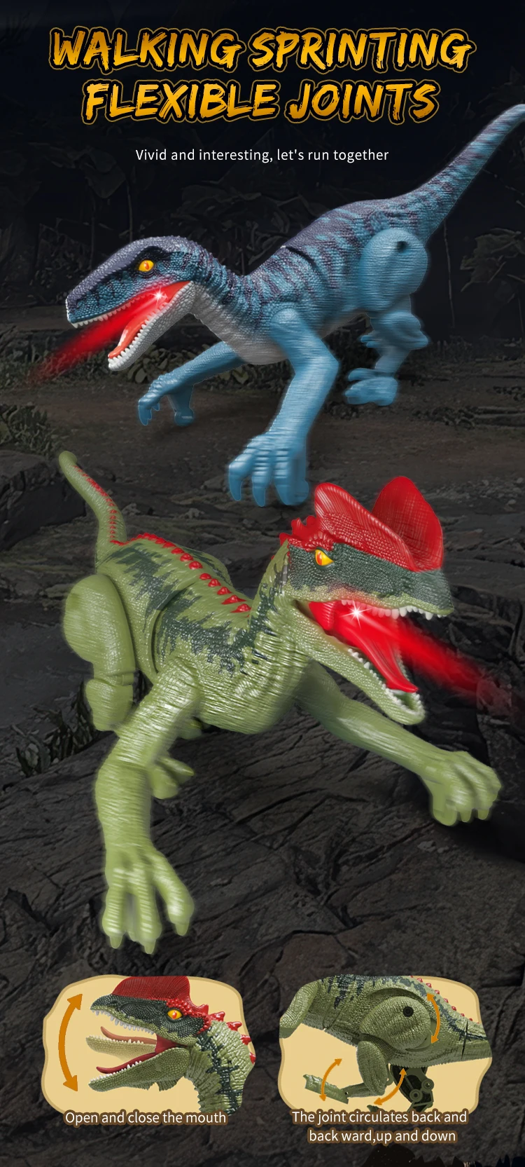 Laser Tracking RC Dinosaur Toy for Kids