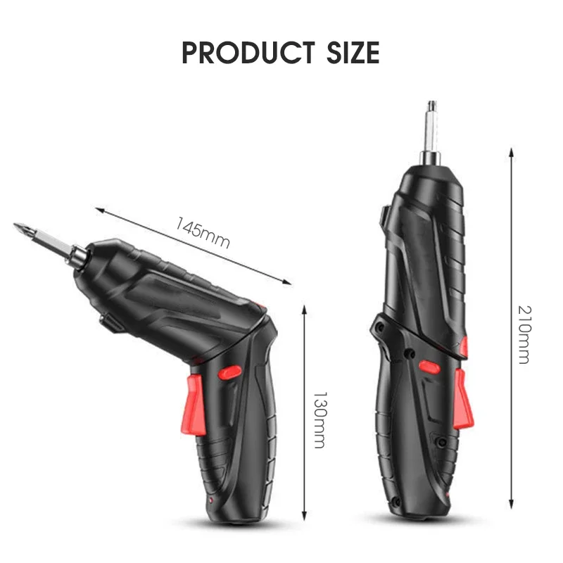 2/47pcs 3.6V Screwdriver Kit Rechargeable Lithium Battery Cordless Electric Screwdriver Drill Kit Folding Home Power Tools 3