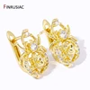 18K Gold Plated Brass Inlaid Zircon Shvenzy Earring Hooks For Jewelry Making Accessories, Earwire Fixtures,DIY Earring Findings 3