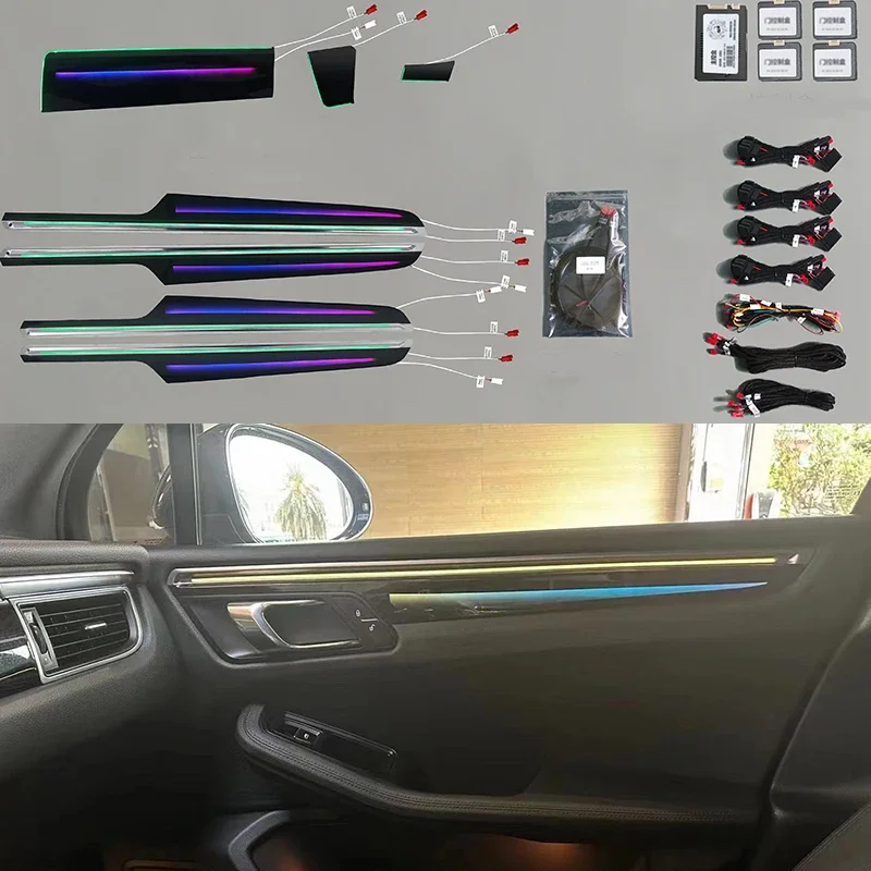 

For Porsche macan 2014-2024 Led Ambient Light Atmosphere Mood Lighting LED kit Decorative Environment Lamp 256 Colors