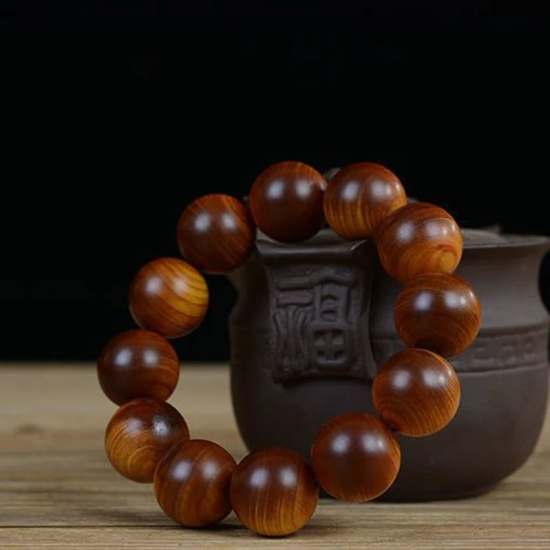 Natural Arborvitae Beads Bracelet Old Materials High Oil Buddhist Buddha Meditation Prayer Beads 108PCs Crafts Log Bracelet tgb081 tibet old brass round prayer box tibetan buddhist buddha amulet bag eight auspicioius babao free shipping