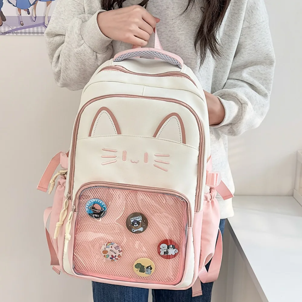 Kawaii Transparent Ita Backpack Large Capacity Dual Shoulder Strap Dual Shoulder Bag DIY Display Rucksack Travel 5