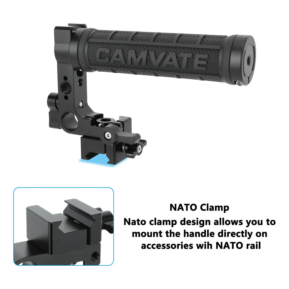 Foldable Half Camera Cage with Top and Left-Side Handles Fits 4.8inch Height Cam