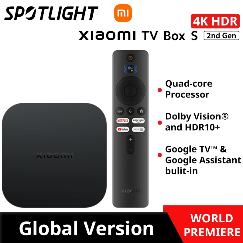 Xiaomi-Mi TV Box S versión Global, 2. ª generación, 4K, Ultra HD