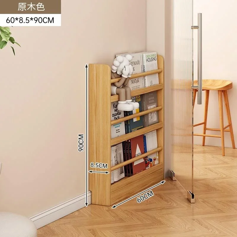 Simple Aoliviya New Storage Cabinet Solid Wood Bookcase Bookshelf Children's Storage Cabinet Ultrathin Rack Living Room
