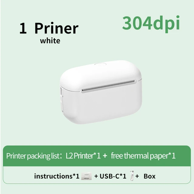 Mini portable thermal label printer note photo Bluetooth Pocket Inkless