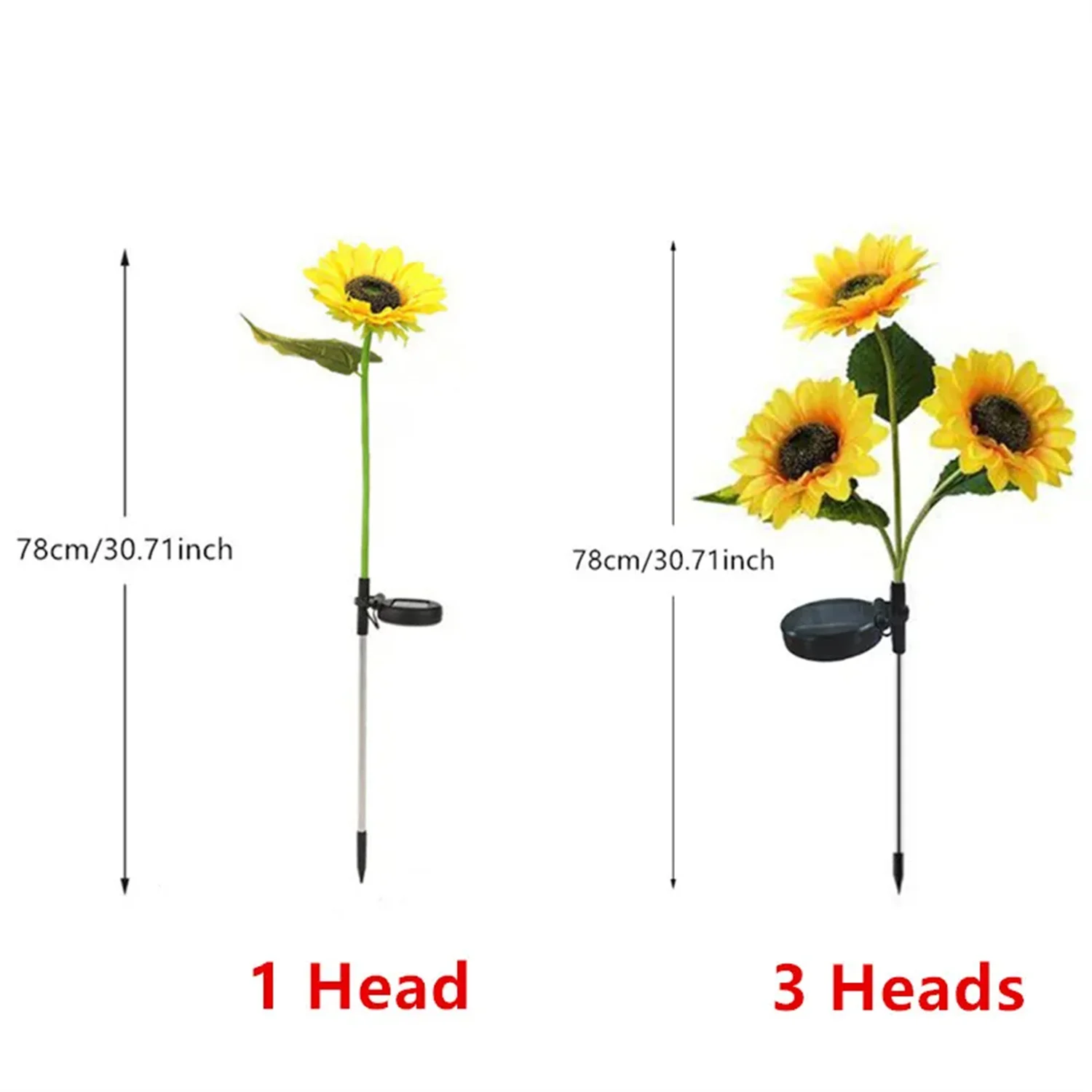 Solar Sunflowers LED Light Outdoor Waterproof Home Flower Lamp Courtyard Pathway Garden Decoration Lamp Lawn Landscape Lighting 5