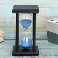 45/60min Clocks Hourglasses Timer Sand Clock Wooden Sandglass Xmas Gift Desktop Ornaments Shower Timer Kitchen School Home Decor 1