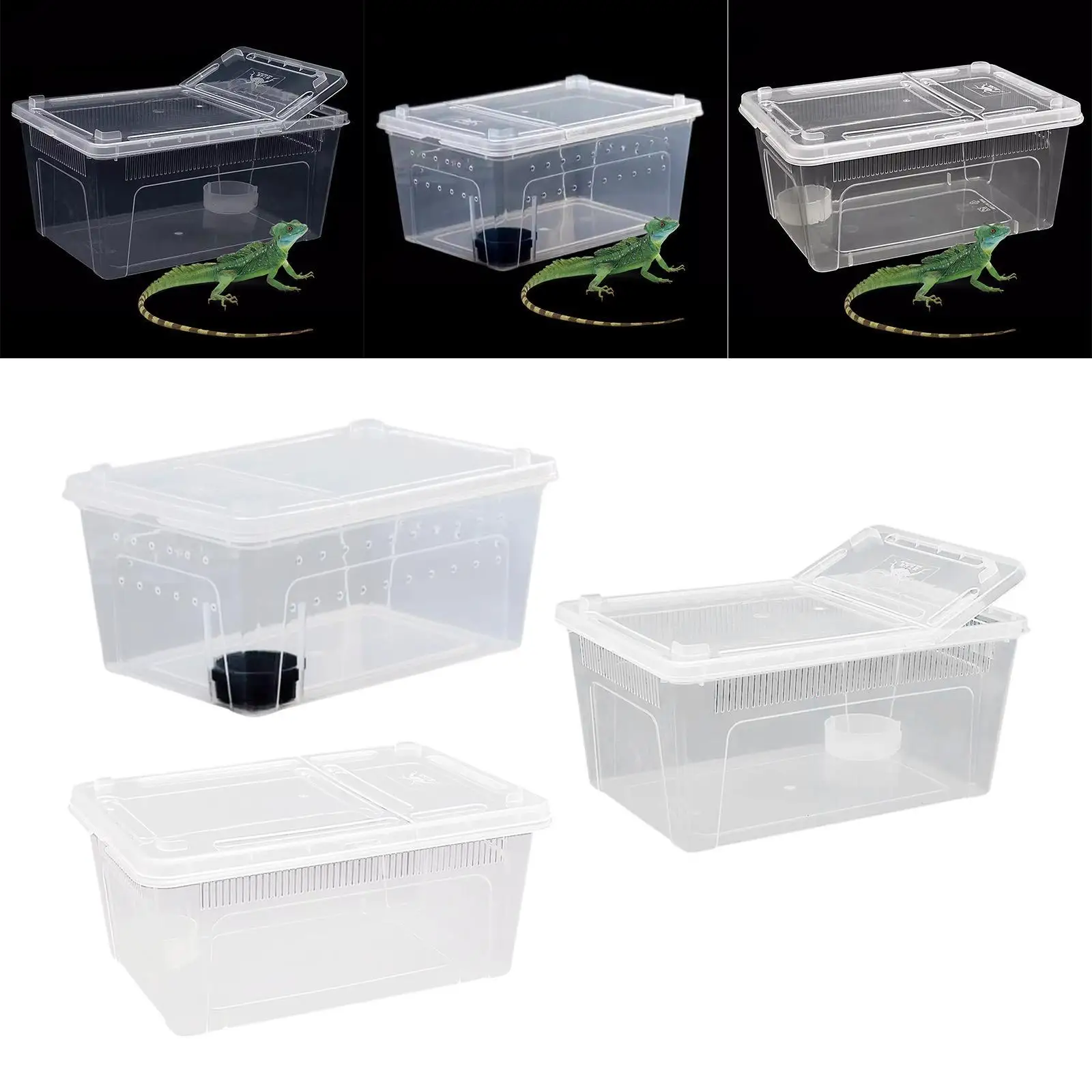 Reptile Feeding Box Hatching Container Cage Transparent House Breeding Box for Frog Turtle Bearded Dragon Scorpion Snake Reptile Feeding Box Hatching Container Cage Transparent House Breeding Box for Frog Turtle Bearded Dragon Scorpion Snake