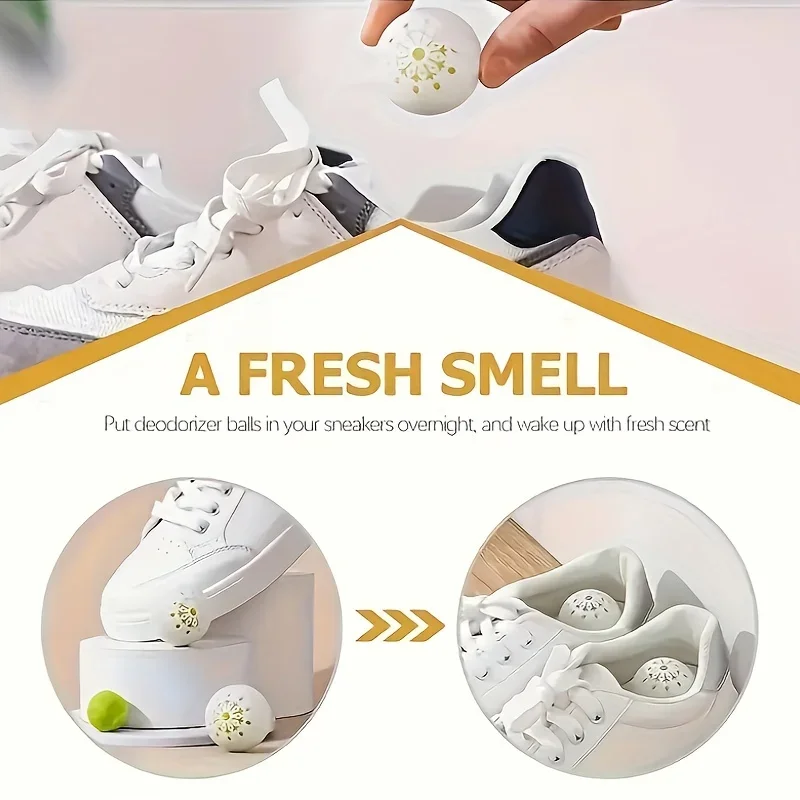 6pcs Odor Eliminating Scented Balls Deodorizer Freshener Balls Fragrance Essential Foot Care Ball Closet Home Kitchen Supplies - Image 5