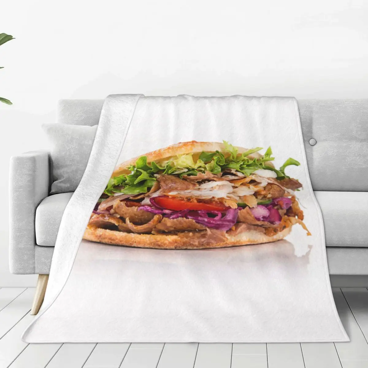 

Barbecue Sandwich Flannel Blankets Quality Warm Soft Vegetable Delicious Throw Blanket Autumn Picnic Couch Chair Funny Bedspread