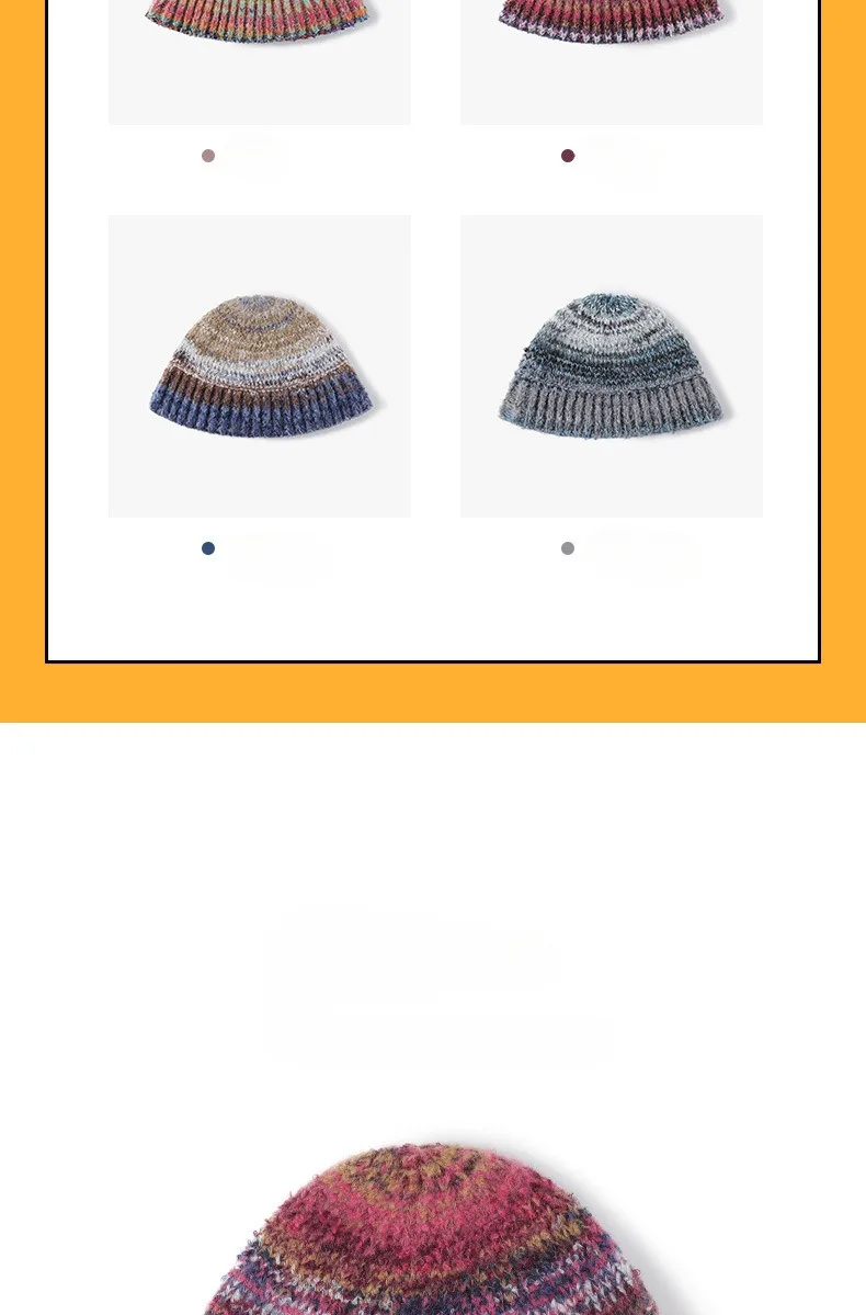 Mode Frauen Vintage Herbst Winter Wolle Acryl Eimer Hüte Im Freien Dame Weibliche Panama Fischer Kappe Hut Für Frauen Großhandel – Detail 4