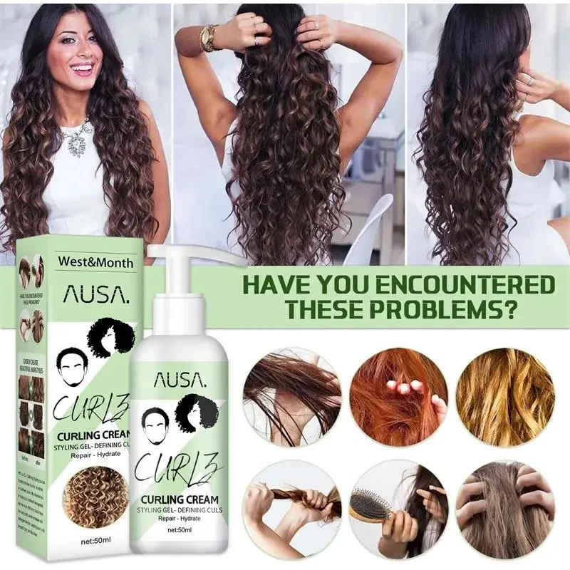50ml Hair Volumizing Cream Anti-Frizz Bouncy Resilient Enhancer Styling Lotion Natural Wavy Wigs Styling Hair Conditioner 6