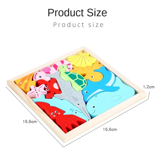 Baby Montessori Toys  Wooden Puzzle Tangram Jigsaw Game 3D Puzzle Preschool early learning Educational Toys for Children 6