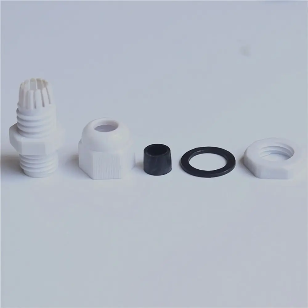 Waterproof Joint Cable Gland Plastic Cable Entry IP68 PG7 PG9 PG11 PG16 Nylon Plastic Connector White Black