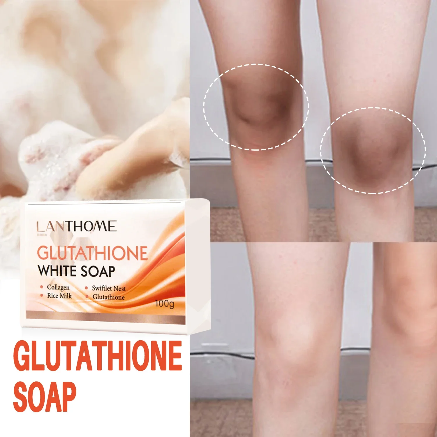 Glutathione Facial Soap Skin Brightening Deep Cleansing Glutathione Handmade Moisturizing Soaps Body Care body whitening soap facial cleansing soap