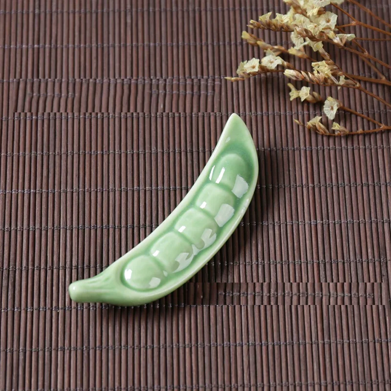 Japanese Style Chopstick Holder Ceramics Chopsticks Rest Vegetable Fruits Shape Fork Shelf Kitchen Tableware Dining Table Decor