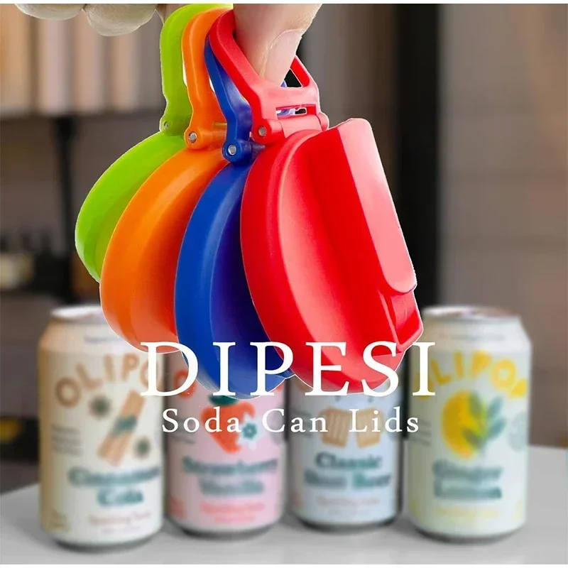 1/2/4PCS Soda Can Cover Creative Sealed Silicone Straw Beverage Can Cover Cup Suitable For Canned Beverage Reusable Tank Cover