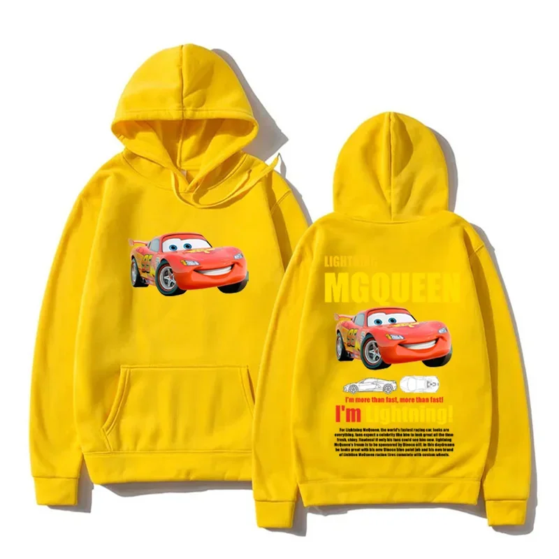 Autumn and Winter Men's Hooded Sweatshirt Racing McQueen Fun Printing Casual Fashion Long Sleeve Sweatshirt Fleece Warm Top 4