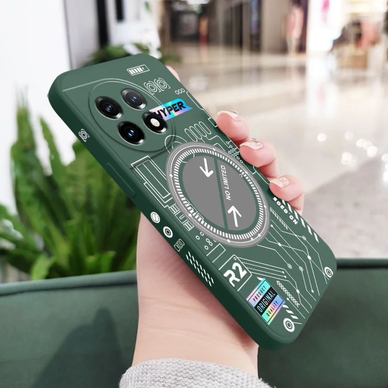 Vibrant Machinery Design Liquid Silicone Phone Case