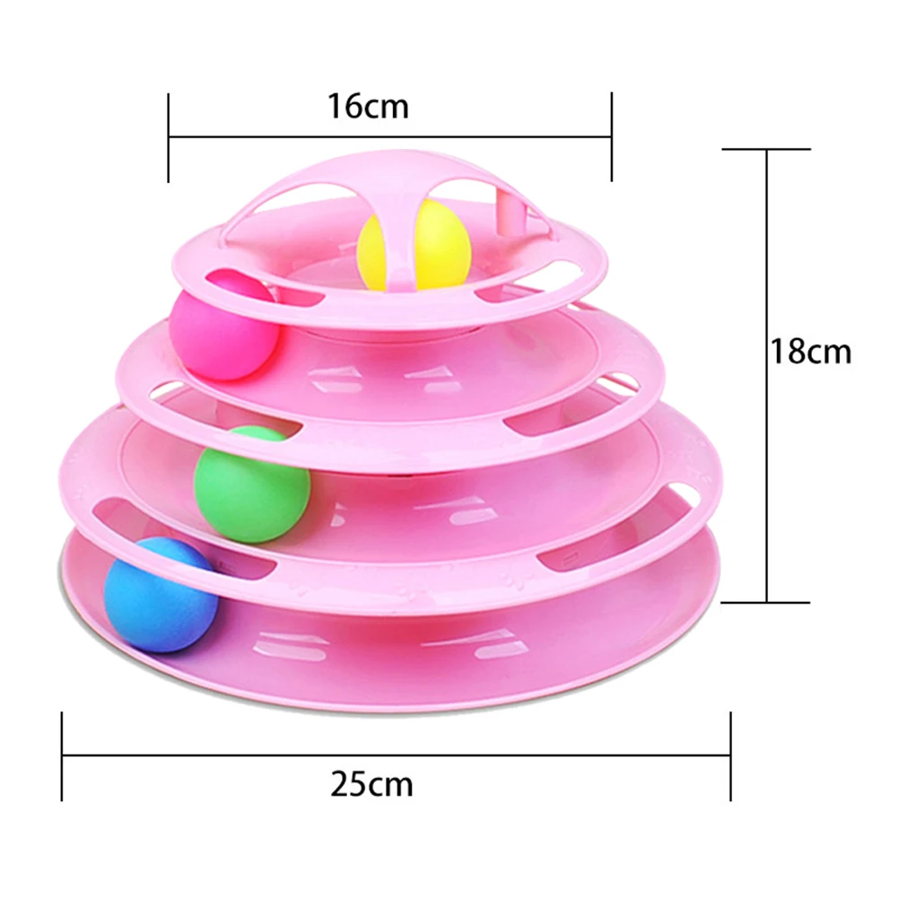 3 Levels/4 Levels Cat Tower Tracks Cat Intelligence Training Amusement Disc Kitten Play Games Interactive Pets Supplies 