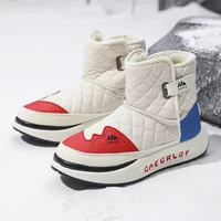 Trendy Men Snow Boots Keep Warm Cotton Boots 2024 New Leather Water Proof High Top Mens Shoes Comfort Outdoor Men's Casual Shoes