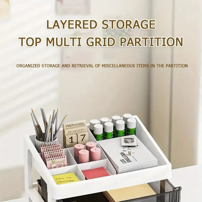 Drawer Storage Desk Organizer Stationery Transparent Office Supplies Organizers Accessories Box Plastic Organizing Boxes School desktop storage box stationery organizer stationery storage box
