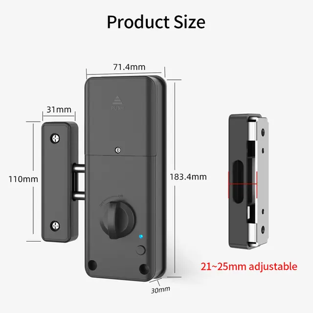 TTLOCK Smart Lock APP Keyless Keypad Kits with Remote Control Unlock Invisible Electric Bolt Wooden Door Conceal Motor Lock Kit 6