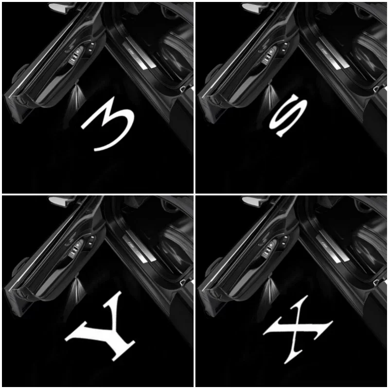 

Led Car Door Welcome HD Light Ghost Shadow Logo Projector Laser Lamp For Tesla Model 3 S X Y Accessories Logo Light Car goods