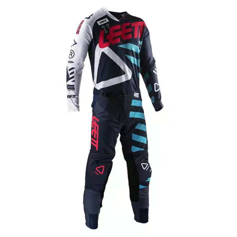 새로운 2026 LEETT MOTO 엔듀로 모토크로스 기어 세트 mx 저지 팬츠 그린 모터바이크 의류 mtb 카레이싱 슈트 오프로드 장비