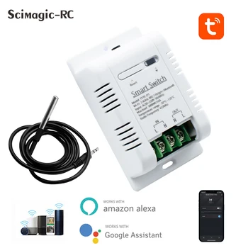 Tuya WiFi Smart Temperature Switch Sensor Single Relay Output Module Wireless Controller Work With Alexa Google Home 1