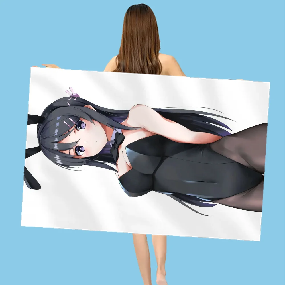 Mai Sakurajima Towel  Microfiber, absorbent, quick-drying, soft, workout, yoga, swimming, mountaineering, resort, beach towel 6