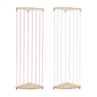 Wood Corner Plush Toys Holder Doll Storage Bucket Vertical Large Capacity Adjustable Height Wood Soft Toy Shelf for Playroom 1
