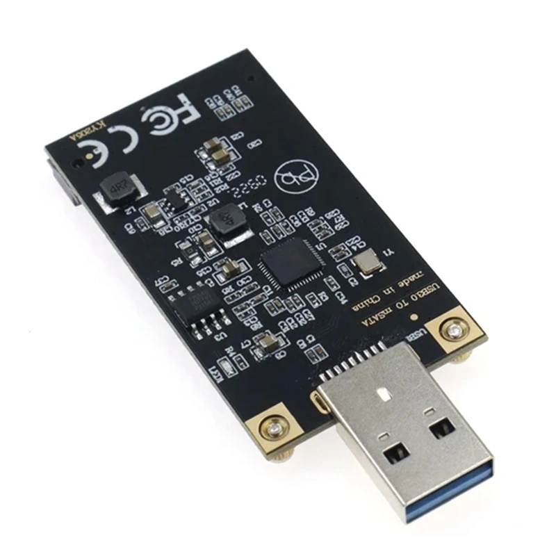 Msata-USB 3.0 솔리드 스테이트 드라이브-모바일 하드 드라이브, ASM1153E 칩 플러그 앤 플레이, 크기 30X50, 고품질 블랙 1 개