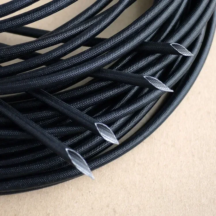 Fiberglass Sleeving Silicone Flame Resistant 200 Deg.C ID 1 ~ 25mm
