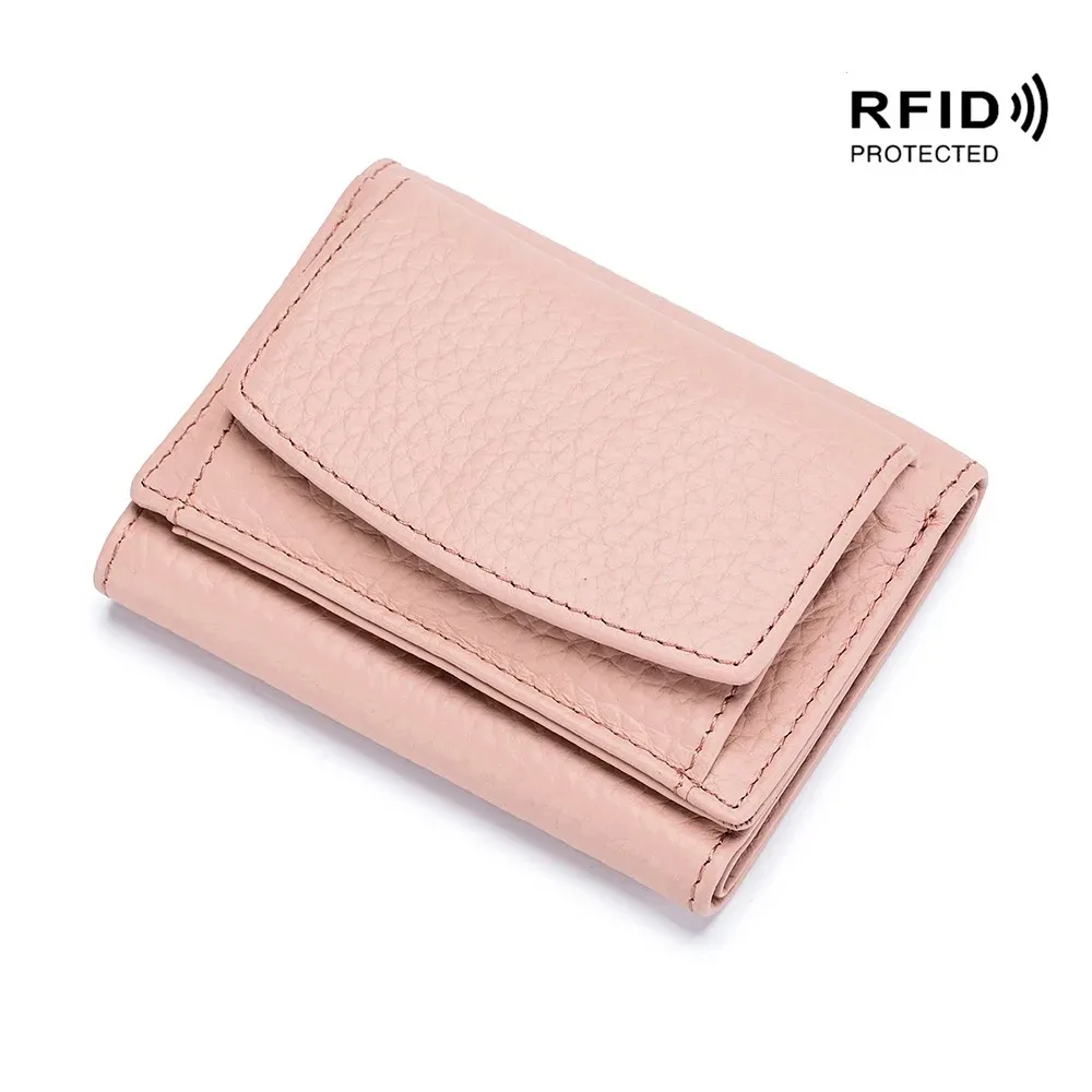 Elegant Genuine Leather RFID Wallet – Luxurious Slim Clutch with Coin Purse