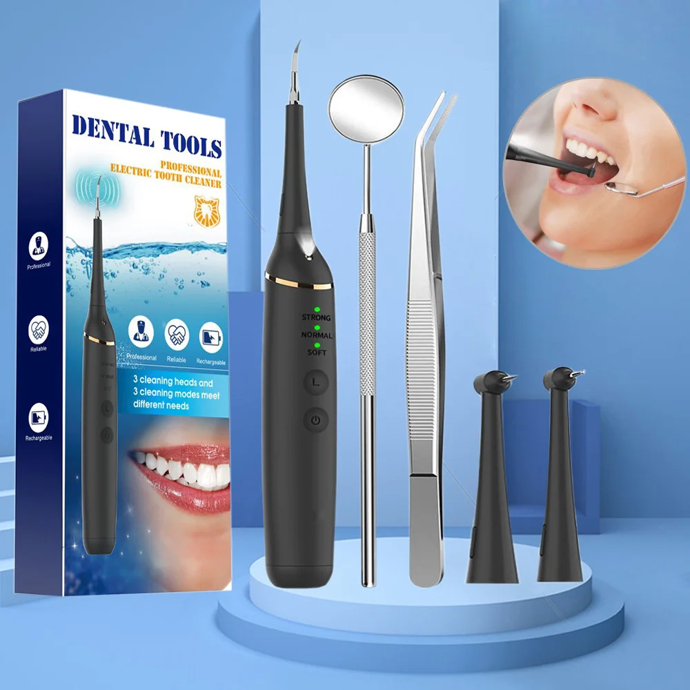 Sonic Electric Dental Tartar Remover Scaler Teeth Whitening Kit Tooth Stain Removal Calculus Cleaner Oral Care Dentist Tool electric ultrasonic dental scaler teeth whitening tool kit tooth calculus remover stains tartar remover oral care teeth cleaner