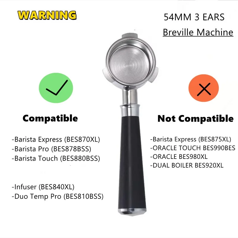 54mm Bottomless Portafilter for Breville Barista Express(BES870