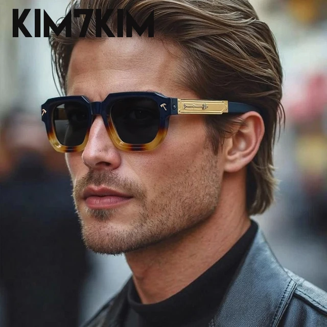 Lunettes de soleil polarisées carrées style punk pour hommes 2026 – Marque de luxe, monture rectangulaire classique, protection UV400, idéales pour la conduite et les activités de plein air 1