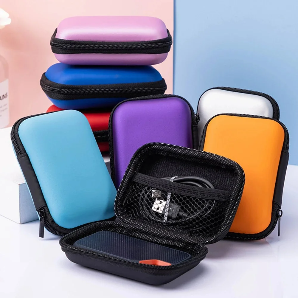 1PC Hot Sale 6 Colors Hard Case For Board Games Children Cards Travel Zipper Carry Box Earphone Storage Dropshipping Organizer