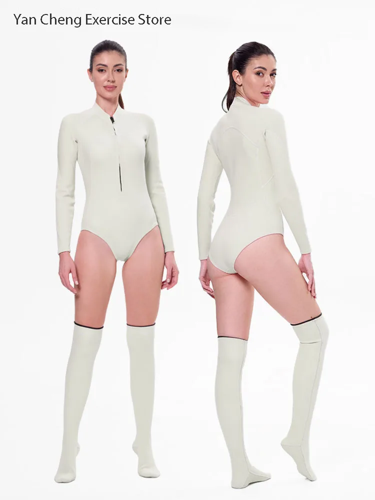 Diving Suits 2mm Women's Surfing Diving Neoprene Keep Warm Split Wetsuit Long Sleeve Snorkeling Scuba Dive Suit diving suits