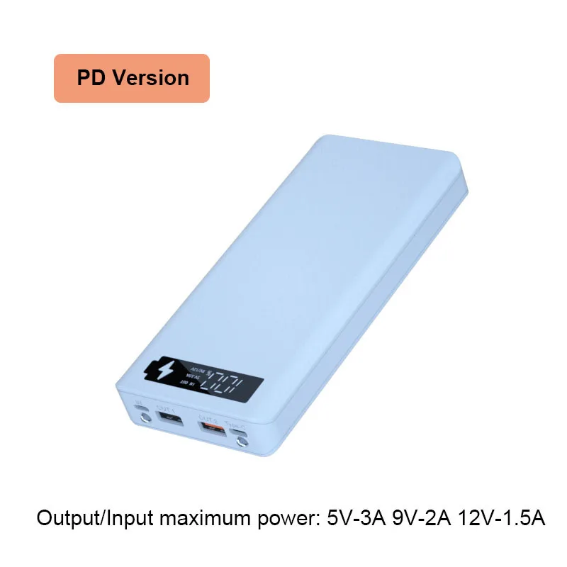 Quick Charge 18650 Power Bank Case Battery Shell Dual USB Fast PD Charger 18650 Battery Storage Box For Iphone Xiaomi Huawei